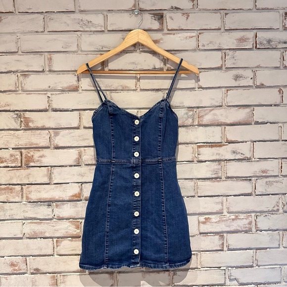 Zara Dresses & Skirts - Zara Denim Button-Front Mini Dress